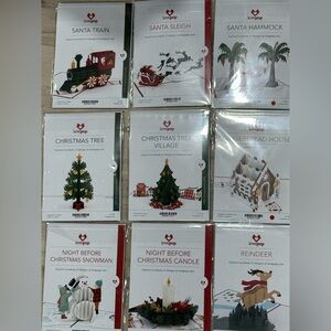 LovePop Holiday Pop-Up Card Collection - Red, Green, and White. Set of 9